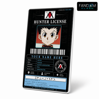 Hunter License ID Badge – Hunter x Hunter Inspired Anime Card