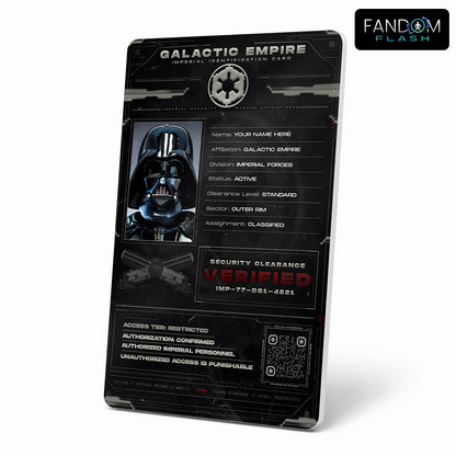 Galactic Empire Imperial ID Card – Star Wars Inspired Sci-Fi Photo ID
