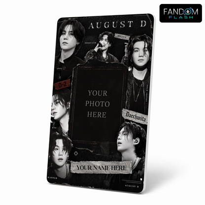 Fan Collage Card – Agust D Inspired Custom K-Pop Badge