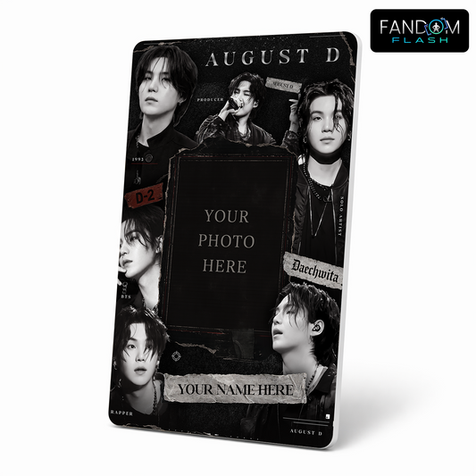 Fan Collage Card – Agust D Inspired Custom K-Pop Badge