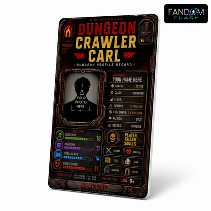 Dungeon Crawler Profile ID Card – Dungeon Crawler Carl Inspired Contestant Badge