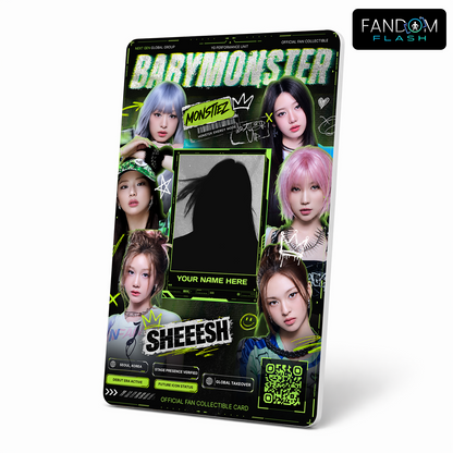 Fan Collectible Card – BABYMONSTER Inspired Custom K-Pop Badge