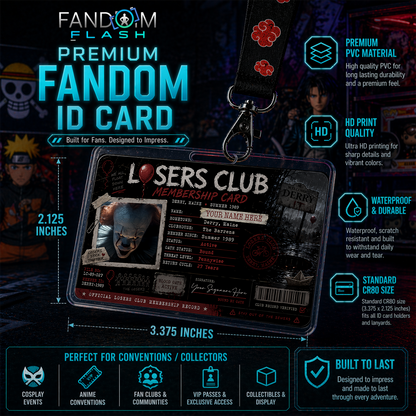 Losers Club Membership Card – IT Inspired Custom Horror Collectible Badge