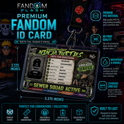 Sewer Squad ID Badge – Teenage Mutant Ninja Turtles Inspired Team Identification Card