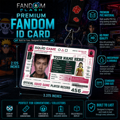 Player Registration ID Badge – Squid Game Inspired Survival Card