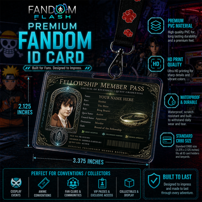 Fellowship Member Pass – Lord of the Rings Inspired Custom Fantasy Quest Credential Card