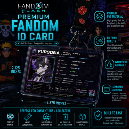 Fursona Identification Profile Card – Custom Character Badge