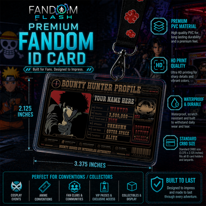 Bounty Hunter Profile Card – Cowboy Bebop Inspired Anime Photo ID