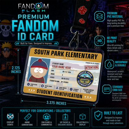 Student ID Card – South Park Inspired Custom Cartoon Badge
