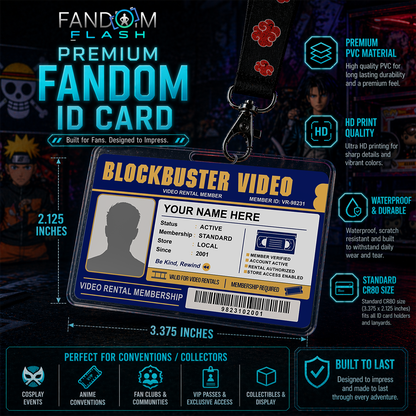 Video Rental Membership Card – Blockbuster Inspired Custom Retro Badge