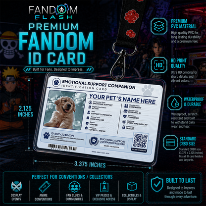 Emotional Support Companion ID Card – Custom Pet Photo Badge