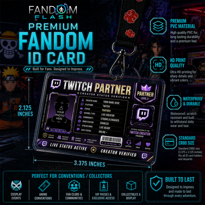 Twitch Partner Card – Custom Creator Status Badge