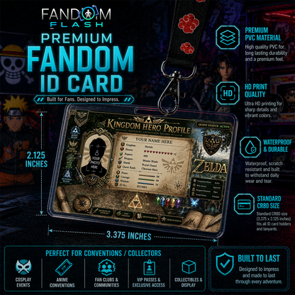 Kingdom Hero Profile Card – Zelda Inspired Custom Adventurer Record Badge