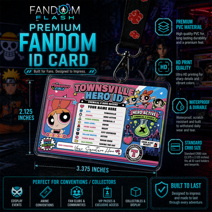 Townsville Hero ID Badge – Powerpuff Girls Inspired Hero Record Card