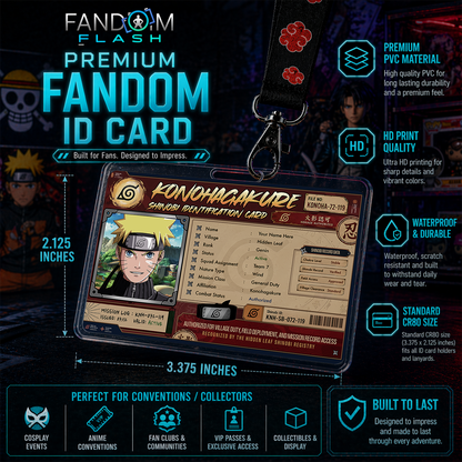 Shinobi Identification Card – Naruto Inspired Anime Photo ID