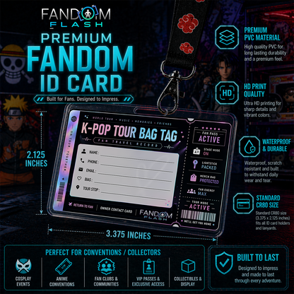 K-Pop Tour Bag Tag – Fill-In Fan Travel Contact Card