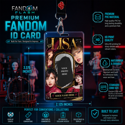 Fan Collage Card – Lisa Inspired Custom K-Pop Badge