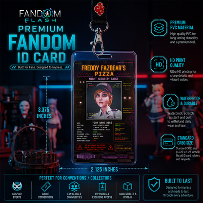 Night Security Badge – Five Nights at Freddy’s Inspired Horror Photo ID