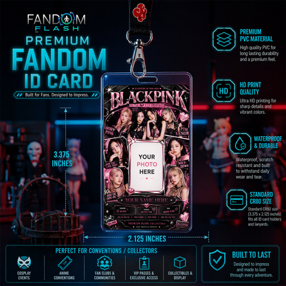 Pink Venom Fan Profile Card – BLACKPINK Inspired K-Pop Collectible ID