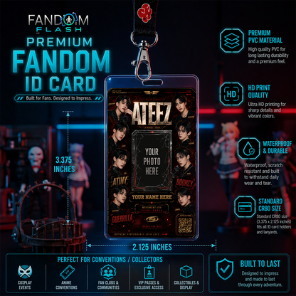 Break the Wall Fan Performance Card – ATEEZ Inspired K-Pop Photo ID
