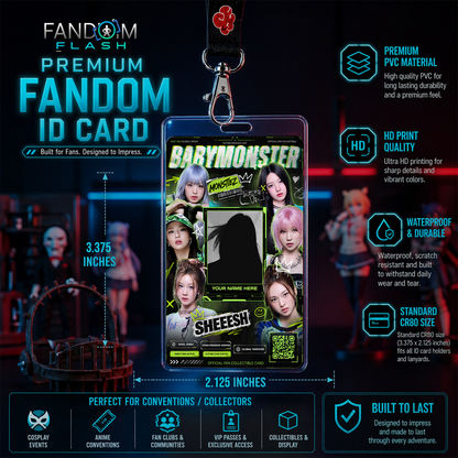 Fan Collectible Card – BABYMONSTER Inspired Custom K-Pop Badge