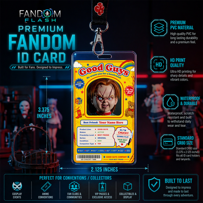 Good Guys Best Friend Card – Chucky Inspired Horror Photo ID