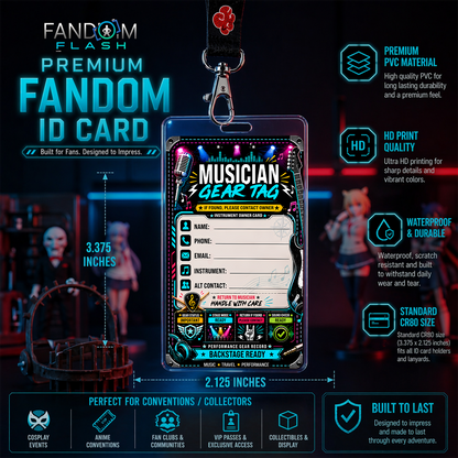 Musician Gear Tag – Music Travel Instrument Owner Record Tag