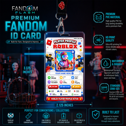 Player Profile Card – Roblox Inspired Custom Gaming Badge
