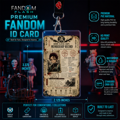 Corps Membership Record – Demon Slayer Inspired Anime Photo ID