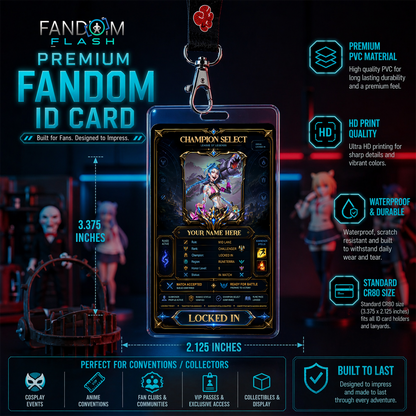 Champion Select Card – League of Legends Inspired Custom Gaming Badge