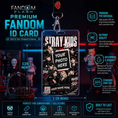 MANIAC Fan Profile Card – Stray Kids Inspired K-Pop Photo ID