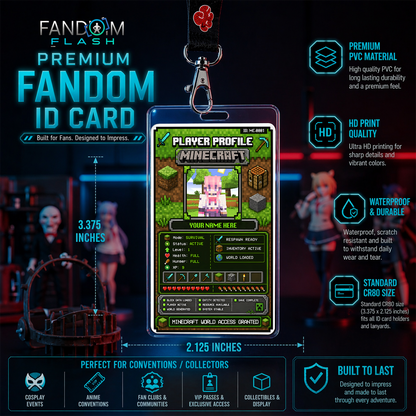 Player Profile Card – Minecraft Inspired Custom Gaming Badge