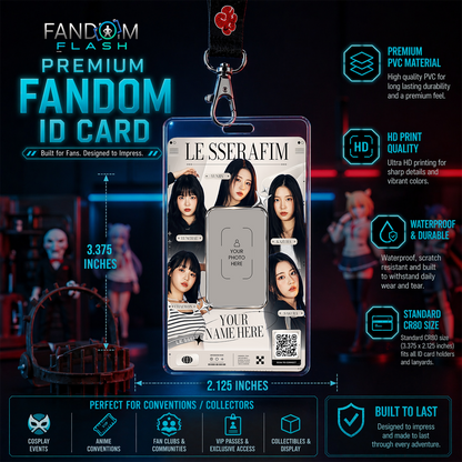 Fearless Fan Collectible Card – LE SSERAFIM Inspired K-Pop Photo ID