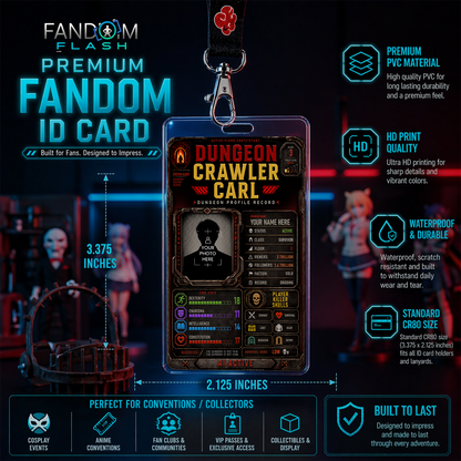 Dungeon Crawler Profile ID Card – Dungeon Crawler Carl Inspired Contestant Badge