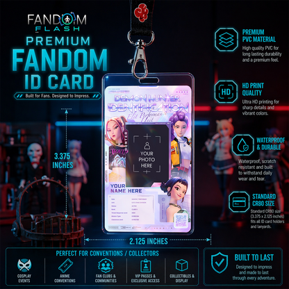 Demon Hunter Identification Card – KPop Demon Hunters Inspired Photo ID