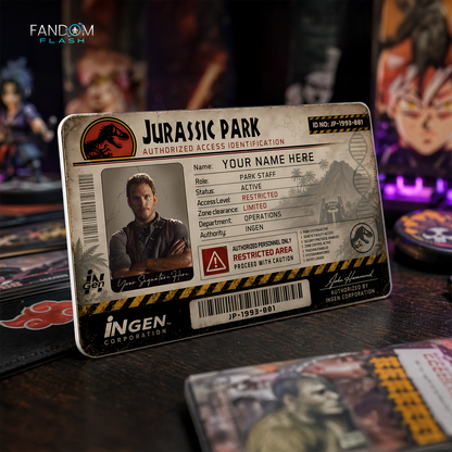 Authorized Access Identification Card – Jurassic Park Inspired Custom InGen Badge