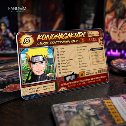 Shinobi Identification Card – Naruto Inspired Anime Photo ID
