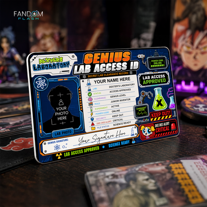 Genius Lab Access ID Badge – Dexter’s Laboratory Inspired Secret Lab Clearance Card
