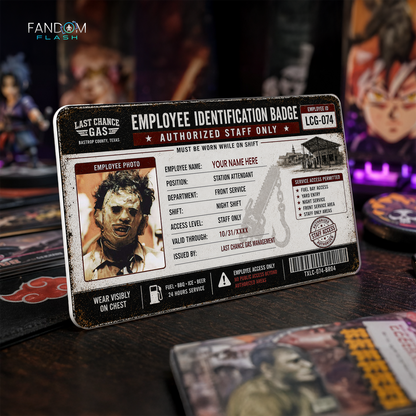 Last Chance Gas Employee Identification Badge – Texas Chainsaw Massacre Inspired Horror ID