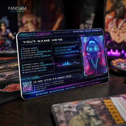 System Profile Card – Cyberpunk Inspired Futuristic Photo ID