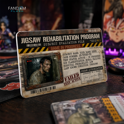 Jigsaw Rehabilitation Badge – Saw Inspired Horror Photo ID