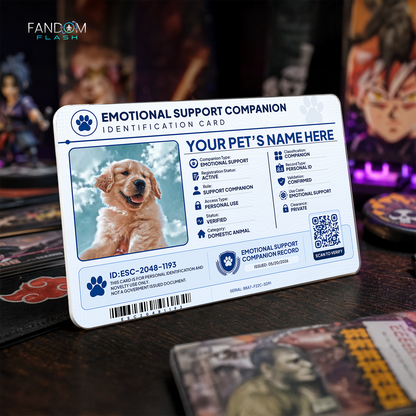 Emotional Support Companion ID Card – Custom Pet Photo Badge