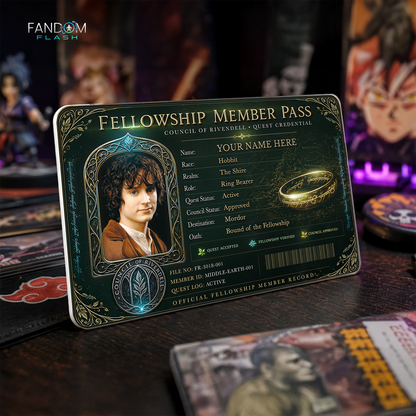 Fellowship Member Pass – Lord of the Rings Inspired Custom Fantasy Quest Credential Card