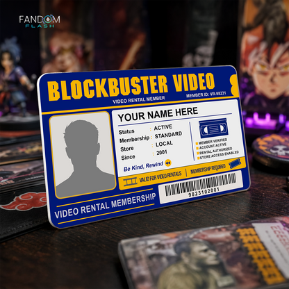 Video Rental Membership Card – Blockbuster Inspired Custom Retro Badge