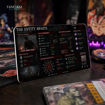 Entity Trial Performance Card – Dead by Daylight Inspired Gaming Photo ID