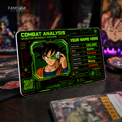 Scouter Profile Card – Dragon Ball Inspired Anime Photo ID