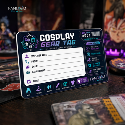 Cosplay Gear Tag – Fill-In Convention Bag Contact Card