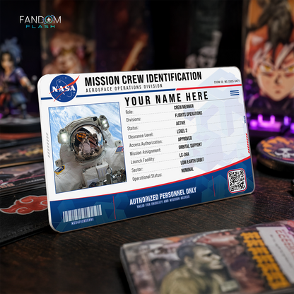 Mission Crew Identification Card – NASA Inspired Space Photo ID
