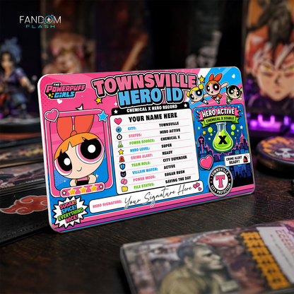 Townsville Hero ID Badge – Powerpuff Girls Inspired Hero Record Card