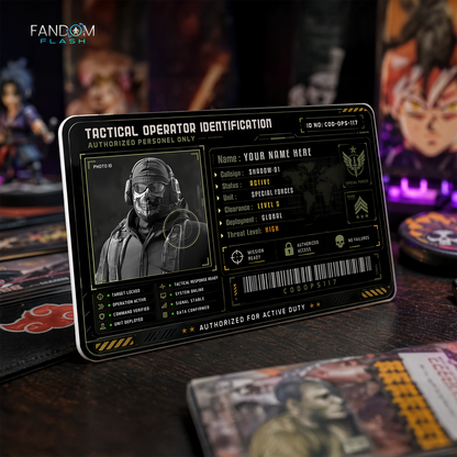 Tactical Operator Identification Card – Call of Duty Inspired Custom Military Badge